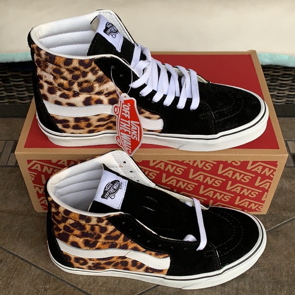 VANS SK8-HI LEOPARD BLACK/TRUE WHITE WMNS - Picture 3 of 16
